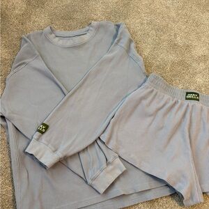 Daily Drills Blue Thermal Long sleeve and shorts M/L